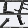 Door Hinge Towel Rack,【Upgrade】 Thicken Toalleros para Banos Modernos,4-Arm Extra Long Swivel Towel Rack,with Hook Swing Out Towel Hanger for Bat