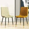 dining chair Kitchen Dining Chairs Set Office Business Chairs, Dining Chair 4 Pcs Chairs Fashion Modern Dining Chair PU Leather Soft Pad Cushion