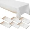 ZeriTlolen 3 Pack 108" X 54" Red Checkered Premium Disposable Plastic Tablecloth for 8ft Long Rectangle Tables, Waterproof Table Covers for Birth