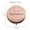 Sometimes You Forget You Are Awesome Gifts Rose Gold Travel Compact Makeup Mirror Inspirational Graduation Birthday Christmas Goodbye Retirement