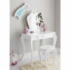 BPIL New Stunning Pink and White Amelia Vanity Set with Stool & Mirror Perfect For Kids Room (pink)