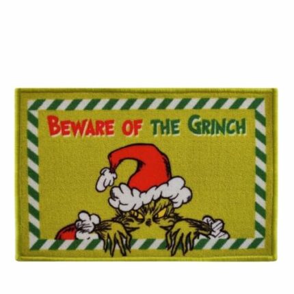 Atmosphere primark licensed the grinch doormat - Beware of the Grinch - green