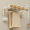 HIGOH Towel Rack Log Style Towel Rack, Bathroom Bathroom Rack, Wall-Mounted Bathroom Towel Holder Bathroom Hardware