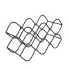 BarCraft 8 Bottle Wine Rack Free Standing Metal, Black & Jute Rope, 46 x 13 x 29.5cm