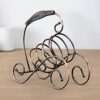 ZYZMH Creative Spring Handle Wine Rack Portable Wine Display Shelf Holder Durable Wine Storage Rack Organizer Bar Decorations