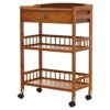 DINGZZ Removable Dining Cart 3-tier Dining Cart Small Living Room Cart Kitchen Storage Rack (Color : D, Size : 81CM*53CM)