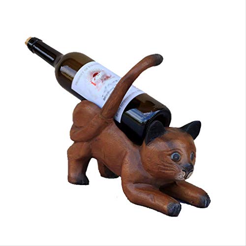 CZDYUF Wooden Wine Rack - Wood Wine Rack Solid Wood Crafts, Wine Display Stand(25 * 22 * 10cm)