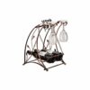 DLOETT Iron Wine Rack- Creative Wine Rack,2 Bottles Swing Iron Art Cup Holder Living Room Countertop Ornaments European Style,Bar Restaurant