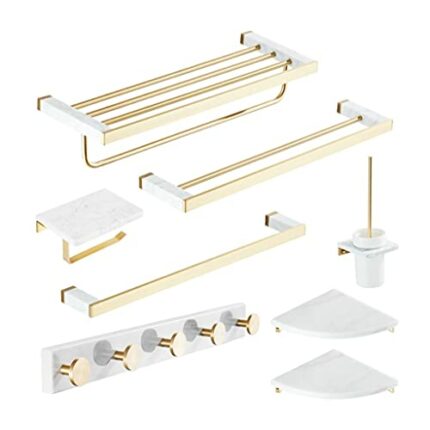 VERDDE Bathroom Towel Towel Rack Marble Toilet Bathroom Shelf Bathroom Hardware Set