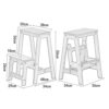 Bath Stools,2 Step Stool Folding Ladder Chair, Portable Stepladder Counter Chair Multi-Purpose Shoe Bench/Flower Rack Non-Slip for Kitchen Bathro