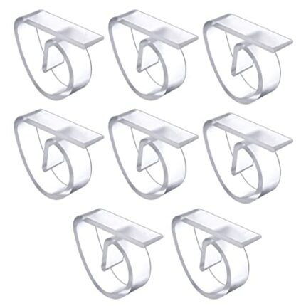 MenYiYDS - Plastic Transparent Tablecloth Clips, Tablecloth Fixing Clips, Tablecloth Anti-Slip Clips, Tablecloth Clips, Tablecloth Clips-Transpar