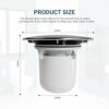 Rubigo Shower Drain Cover - Shower Waste Trap Cover for 90mm/115mm Shower Plughole Cover - Shower Trap Cover Replacement for Shower Drain Outlet
