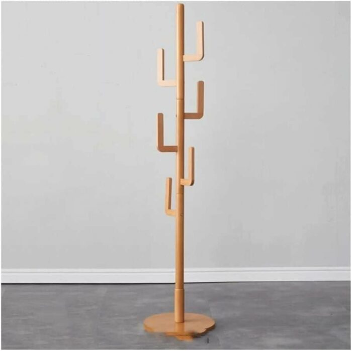 KRHINO Clothes rack and hat rack Coat Rack, Bedroom Floor-standing Coat Stand for Hanging Clothes Hats snd Bags, Storage Shelf Suitable for livin
