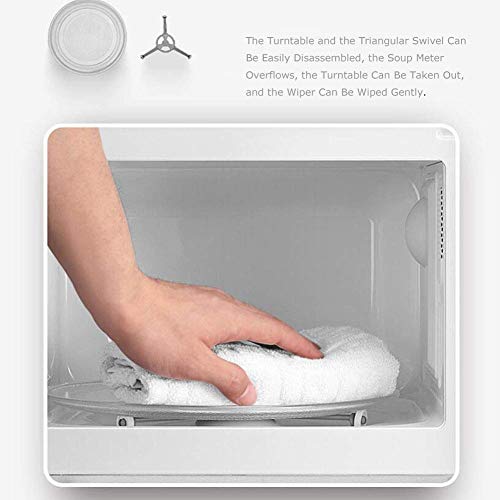 QUIM Retro Style Countertop Microwave Oven -Memory Turntable,Countertop Microwave Oven with Sound On/Off (Color : White-style)