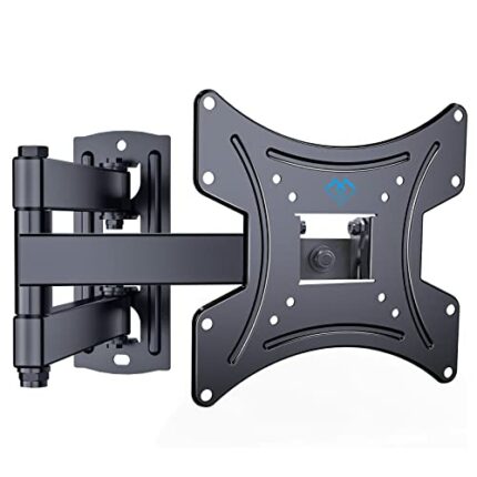 PERLESMITH TV Wall Bracket for Most 13-42 Inch TVs, 20kg Weight Capacity Max VESA 200x200mm, Solid and Sturdy TV Mount with Swivel Tilt Level Too