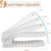 YIHATA Shoe Slots Organizer, Adjustable Shoe Stacker Storage Space Saver, Double Deck Shoe Rack Holder for Closet Organization, Thickening Qualit