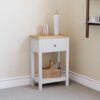Vida Designs Arlington Console Table Shelf Hallway Side End Dressing Table MDF (White, 1 Drawer)