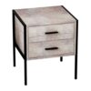 Amazon Brand - Movian Industrial 2-Drawer Rectangular Bedside Nightstand Table, Light Wood, 40 cm D x 43 cm W x 50 cm H