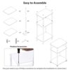 HMYHUM Acrylic Rolling Side Table for Small Spaces, Mobile End Table with Lockable Wheels, Nightstand/Bedside Table for Living Room, Bedroom, 3-T