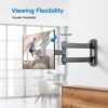 PERLESMITH TV Wall Bracket for Most 13-42 Inch TVs, 20kg Weight Capacity Max VESA 200x200mm, Solid and Sturdy TV Mount with Swivel Tilt Level Too