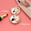 2 Pack 18th Birthday Gift for Girls Compact Makeup Mirror 2x 18 Year Old Birthday Gifts for Daughter Granddaughter Coming of Age Gift for Niece S