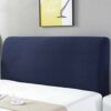 Zoey's store Easy-Going Stretch Bed Headboard Slipcover,Small Square Jacquard Bed Head Cover, Dustproof Protector Cover for Bedroom Decor (Navy B