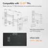 VonHaus TV Wall Bracket for 13-27" Screens, Articulating TV Bracket, Wall Mount with Full Tilt Swivel & Extension, 20kg Capacity, Max VESA: 100x1