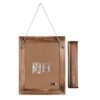EDGEWOOD 16x20 Inches Decorative Rustic Wall Mirror with Shelf Solid Wood Frame, Brown