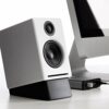 Audioengine DS1 Small Desktop Speaker Stands - Designed for A1, A2+, HD3 or Similarly Sized Speakers, Vibration Damping Tilted Silicone Tabletop