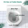 D Shape Soft Close Toilet Seat,Toilet Seat White,Soft Close Toilet Seat for Easy Cleaning,Top Fixing Stainless Steel Hinges Toilet Seats (42 * 33