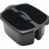 Addis 516932 Utility Cleaning Caddy with Twin Compartment and Handle, Black, 32 x 38.5 x 20 cm