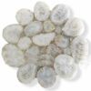 Gifts And Artefacts 48 x 48 Inches Dining Table Top with Epoxy Art Round Shape White Agate Stone Meeting Table for Office Furniture Decor