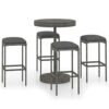 TJLSS 5 Piece Patio Bar Set With Cushions Poly Rattan Stylish Garden Bar Set Easy To Clean (Color : A, Size : Taille unique)