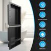 XZETORA Shower Niche SMC Material 40(20+15+5) X16 Niche for Shower Wall Shower Niches Ready for Tile Shower Niche Shelf