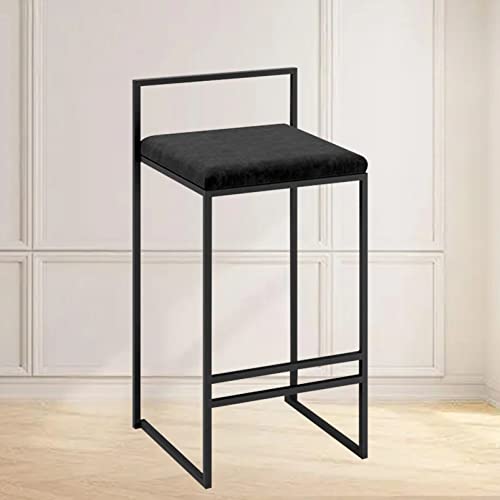 RTYHN 2 PCS Bar Chairs, High Stools, Velvet Bar Stools, 65 cm Seat Height Modern Chairs for Kitchen Counter Dining Room Pub Comfortable And Soft