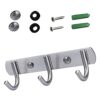Coat Hook Wall Mounted Coat Hooks Rack with 3 Round Hooks Heavy Duty Clothes Hat Holder for Wall