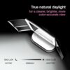 Fancii Large Makeup Mirror with Natural LED Lights, Lighted Trifold Vanity Mirror with 5x & 7x Magnifications - Dimmable Lights, Touch Screen, Co