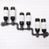 PIBM Fashion Creative Wine Cellar Distressed Wine Rack Personality Wall Decoration Vintage Storage Rack Reverse the Bottle J1111