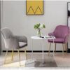 Modern Kitchen Dining Room Chairs Set Of 2 Velvet Dining Chairs,Sturdy Metal Feet with Armrests and Backrest Kitchen Living Room Chairs (Color :