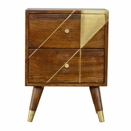 Artisan Furniture Bedside, Mango Wood, Chesnut, Single