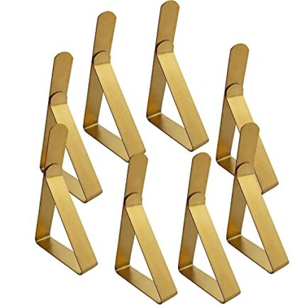 IME Table Cloth Clips 8 Pcs Adjustable Tablecloth clips Stainless Steel Table Holders Metal Table Cover Clamp for Fixing Tablecloth at home Dinni