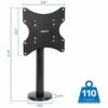 MOUNT-IT! Flat Screen TV Bolt Down Stand for Desk, Desktop, and Tabletop [23" - 43" Screens] Swivel Tabletop Mount, VESA Mount up to 200x200mm (S