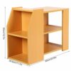 FTVOGUE 3-Tier Storage End Table, Multifunctional Storage Sofa Side Table End Table Bookshelf with Open Storage Shelves for Living Room Study Roo
