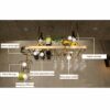 Ceiling Wine Rack Multi-Function Wine Rack Glass Wine Glass Holder Vintage Wrought Iron Wine Rack - Restaurant Kitchen Bar Decoration Adjustable