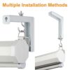 Morobor Universal Projector Screen L-Bracket Wall Hanging, 2pc Adjustable Extension with Hook Manual, Wall or Ceiling Mount - Includes Hooks and