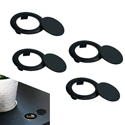 TOSCOS 4 Pieces Patio Table Umbrella Hole Ring and Cap Set Parasol Hole Ring Standard Size Umbrella Hole Ring Plug for Glass Outdoors Garden Shop