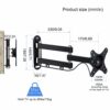 Suptek TV Wall Bracket Mount Swivel and Tilt for Most 15"-32" LED, LCD, OLED Flat Screen TVs and Monitors with VESA 75x75-100x100mm up to 13kg Fu