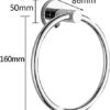 Stainless Steel Towel Ring, Wall Mounted Towel Hanger , Round Shape Hand/Kitchen Towel Holder (Classic)