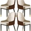 dining chair Office Reception Chairs Business Dining Chairs Set Kitchen Dining Chairs Set of 4 Modern High Back Soft Seat Living Room Chairs Wate