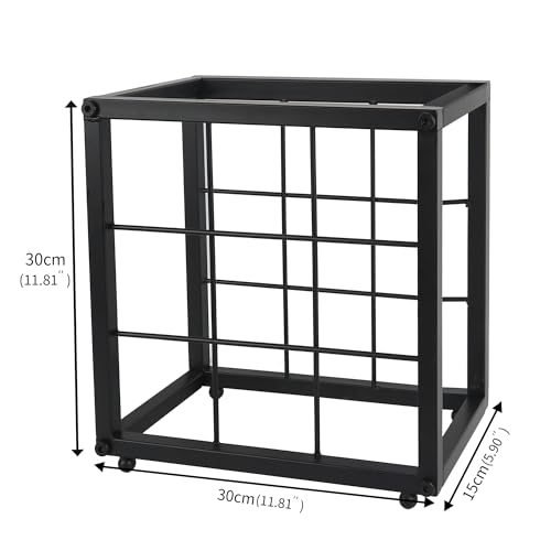 OFILLES Black 9 Bottles Metal Wine Racks, Tabletop Freestanding Wine Bottle Holder, Countertop Wine Rack for Wine Bottle Storage, Pantry, Kitchen